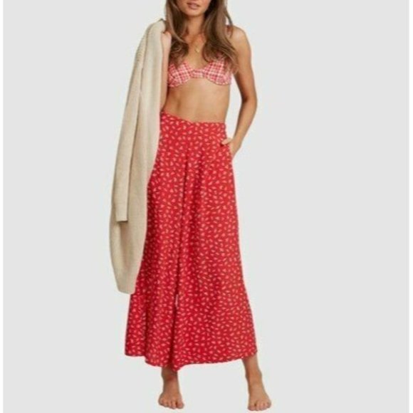Billabong Pants - Billabong x Steph Claire BNWT Smith Cherry Bomb Pant Fiesta Red Size S RRP $110